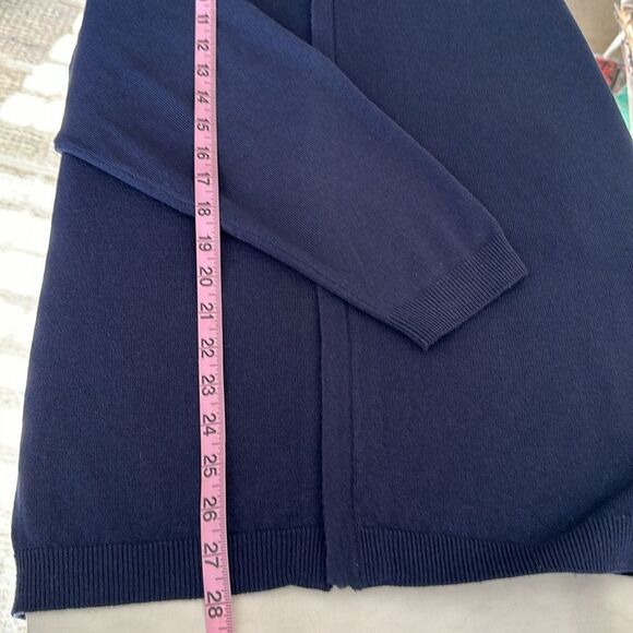 Paul Frederick 100% Wool Men’s Zip Up Sweater Navy Long Sleeve Size L - Picture 8 of 8